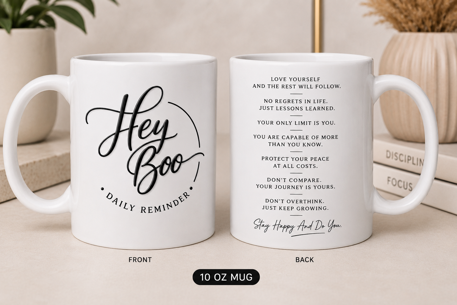 Hey Boo Affirmation Mug