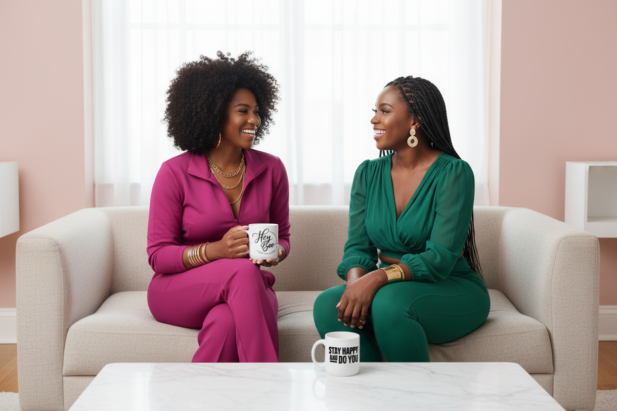 Athleisure couch conversation